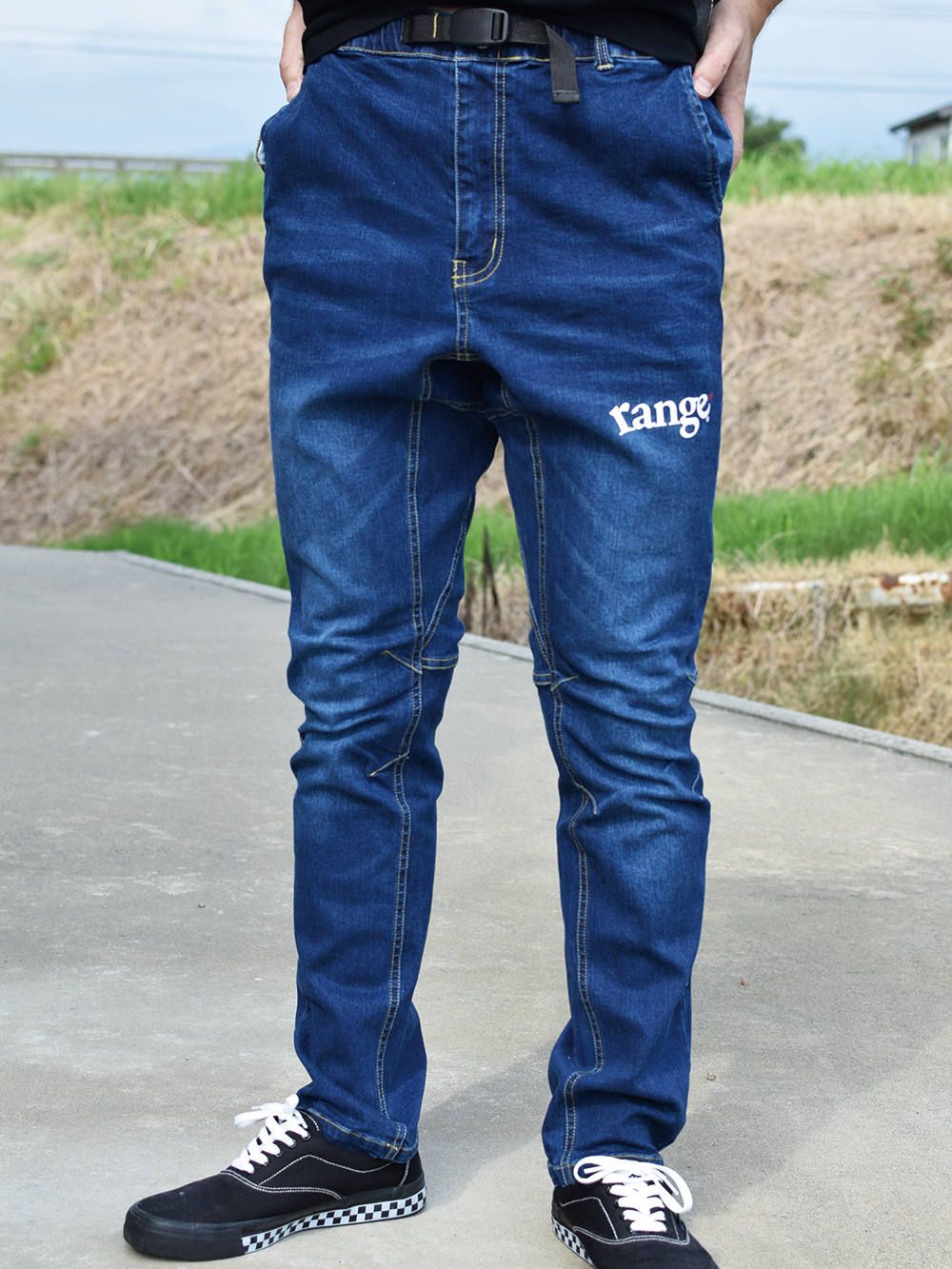 range stretch denim climing pants
