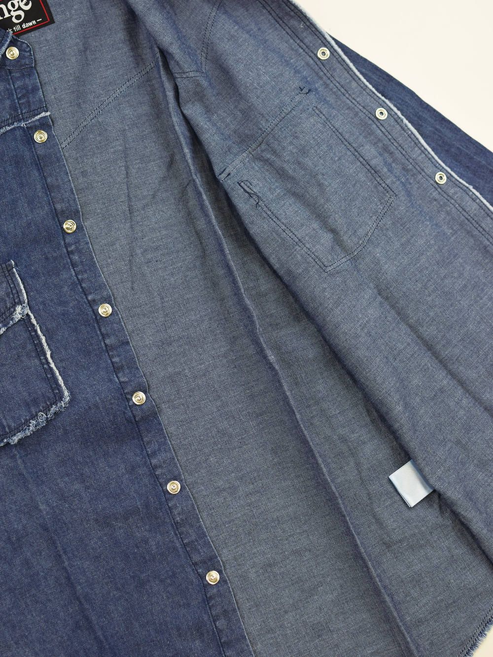 rg denim western damage shirts