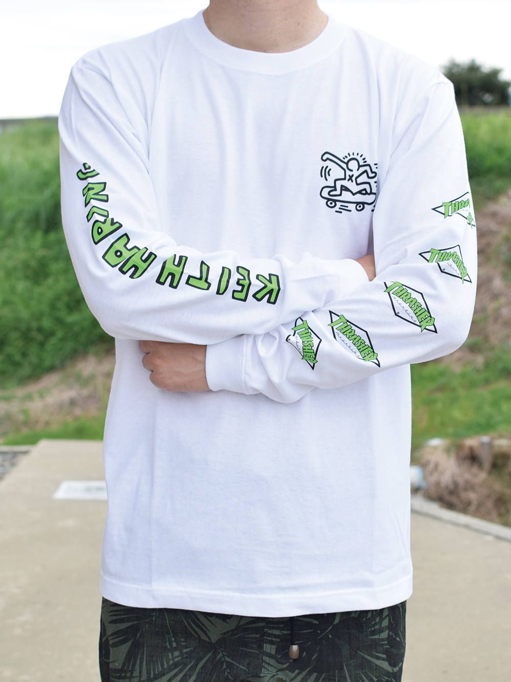 THRASHER×KEITH HARING L/S TEE