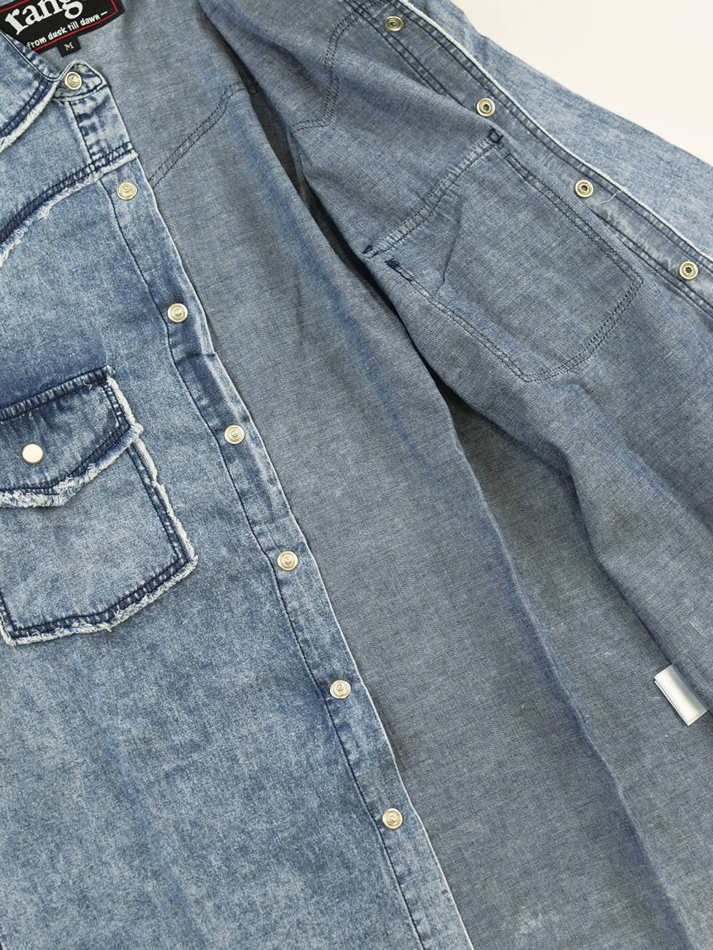 rg denim western damage shirts
