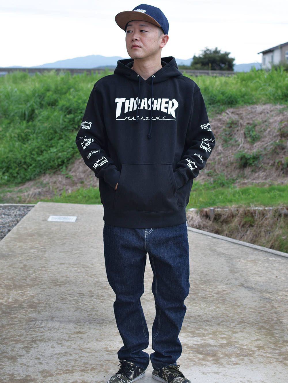 THRASHER×KEITH HARING HOODIE (10.0oz)