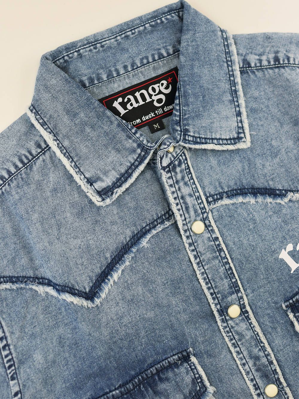 rg denim western damage shirts