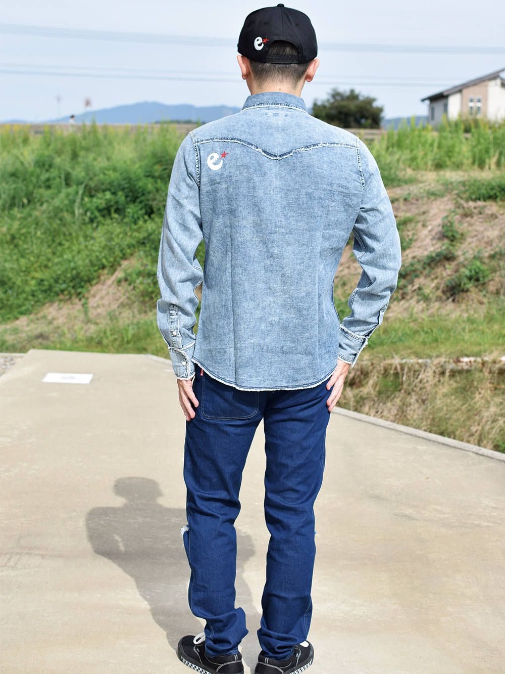 rg denim western damage shirts