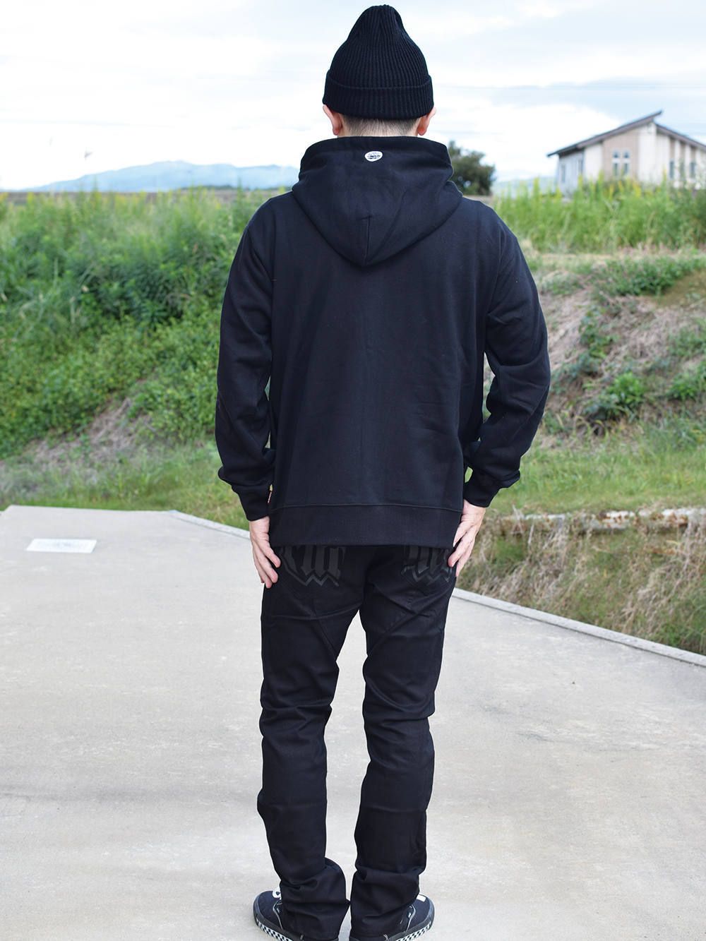 COLLEGE HIGHNECK ZIPHOOD-SWEAT