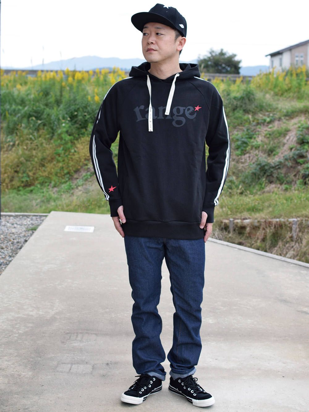 range stripe slv hoody