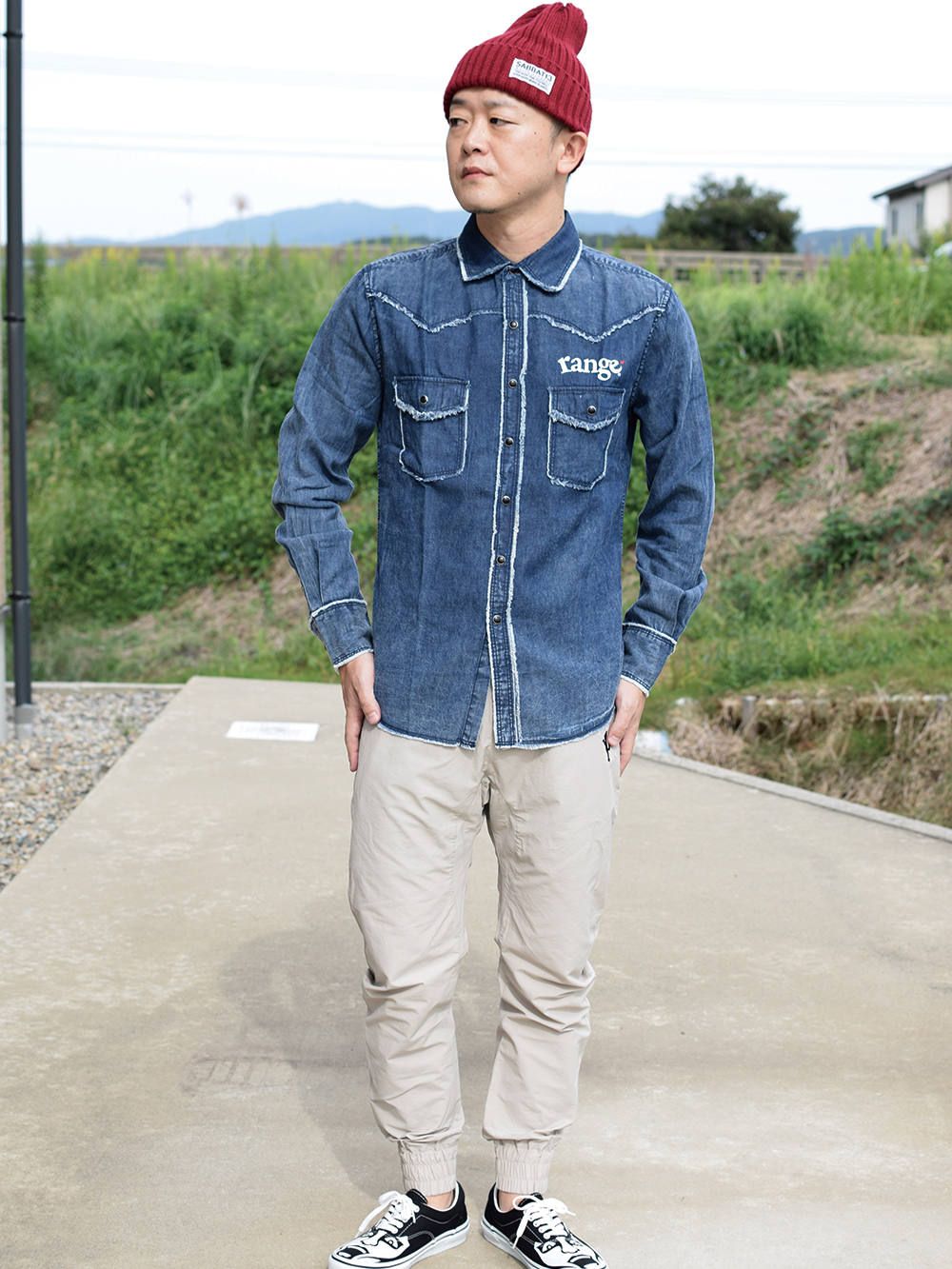 rg denim western damage shirts