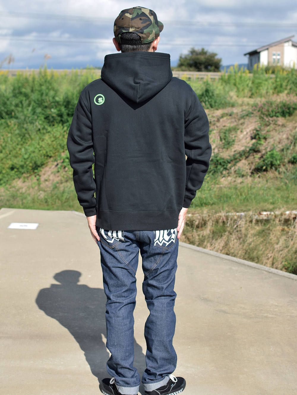 sd premium sleeve logo hoody