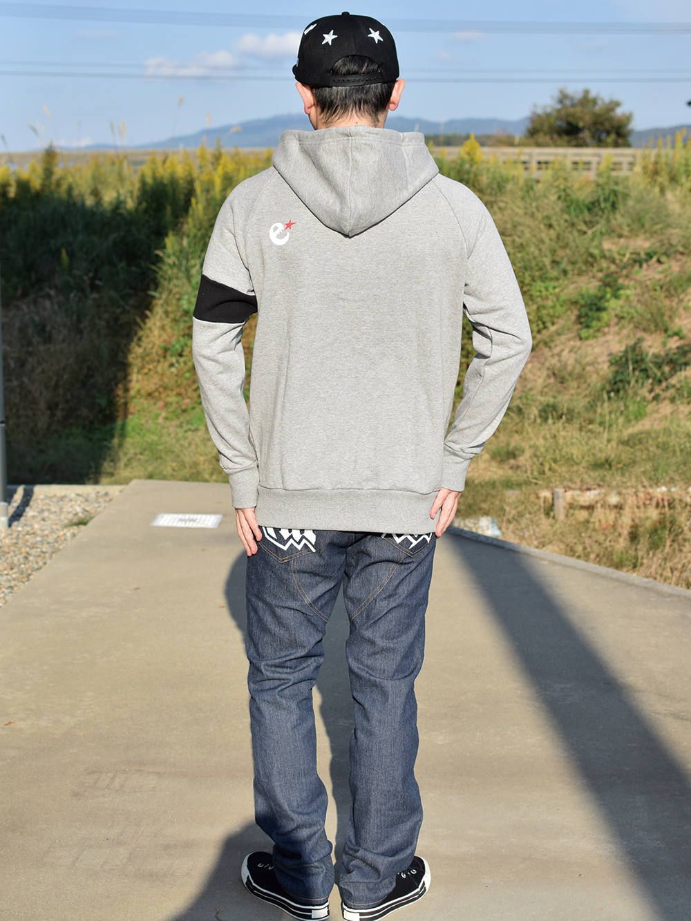 range color combination zip hoody