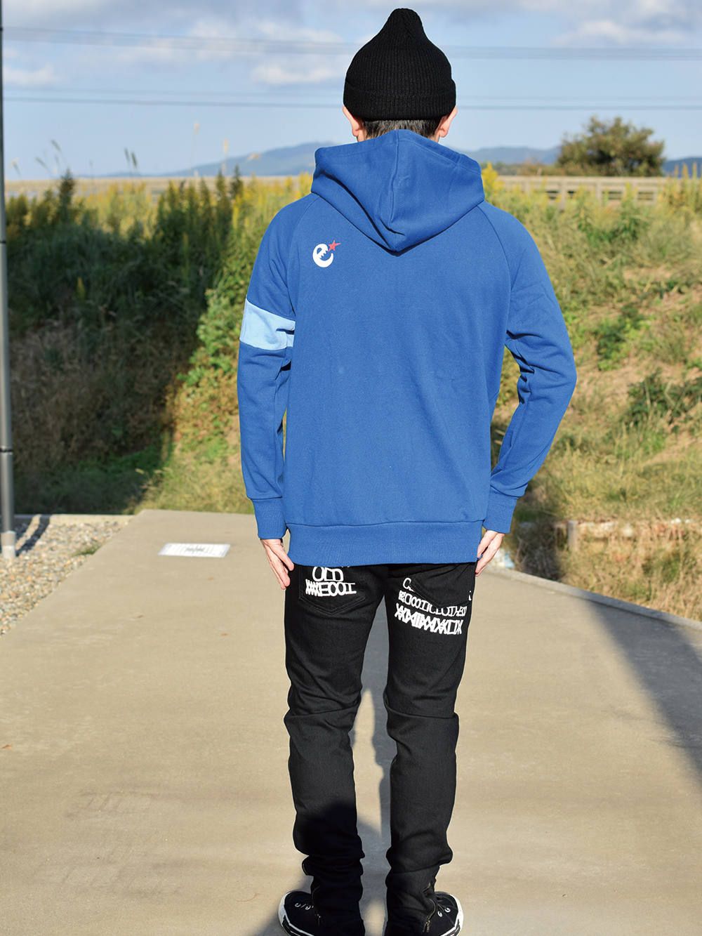 range color combination zip hoody