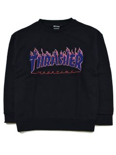 FLAME Chenille emb. CREW SWEAT