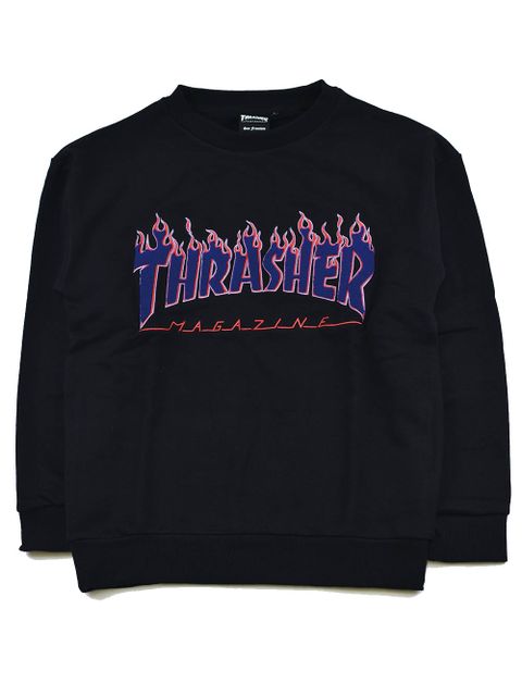 FLAME Chenille emb. CREW SWEAT