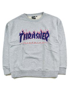 FLAME Chenille emb. CREW SWEAT