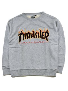 FLAME Chenille emb. CREW SWEAT
