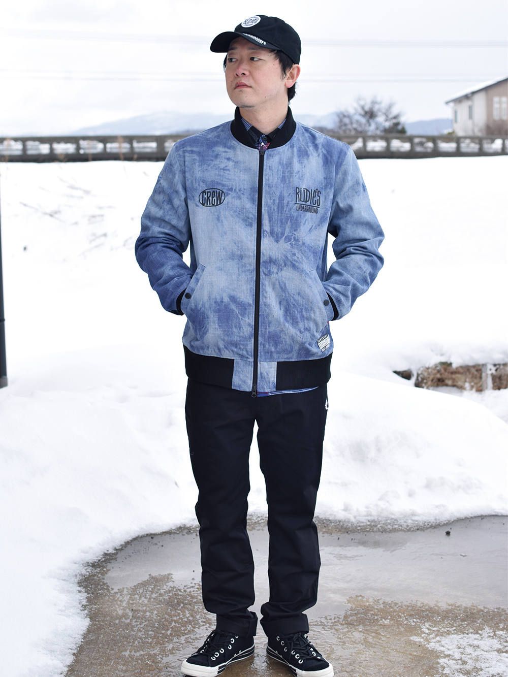 DRAWING DENIM-BLOUSON