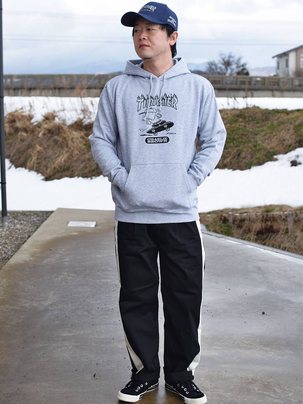 THRASHER×PEANUTS PULLOVER