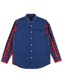 DENIM CHECK COMBI-SHIRT