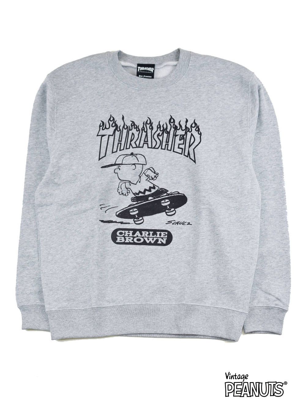 THRASHER×PEANUTS CREW SWEAT