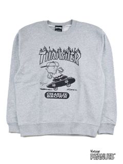 THRASHER×PEANUTS CREW SWEAT
