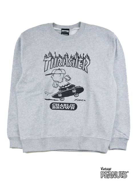 THRASHER×PEANUTS CREW SWEAT