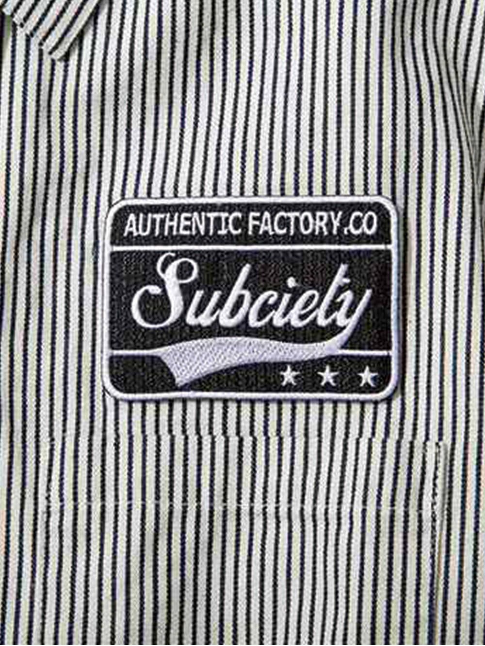 EMBLEM SHIRT S/S -STRIPE-