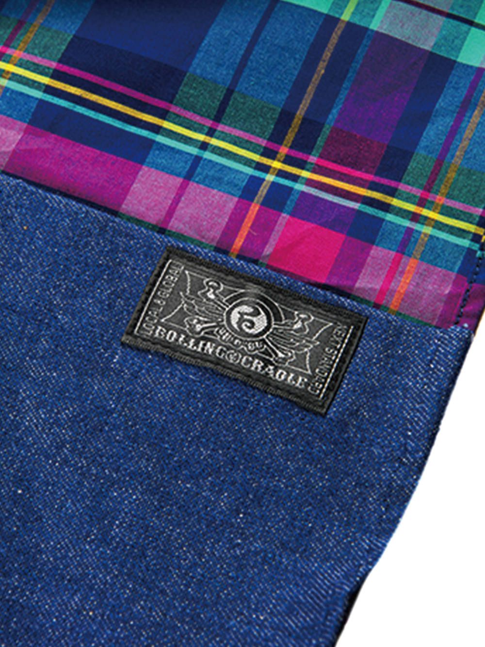 DENIM CHECK COMBI-SHIRT