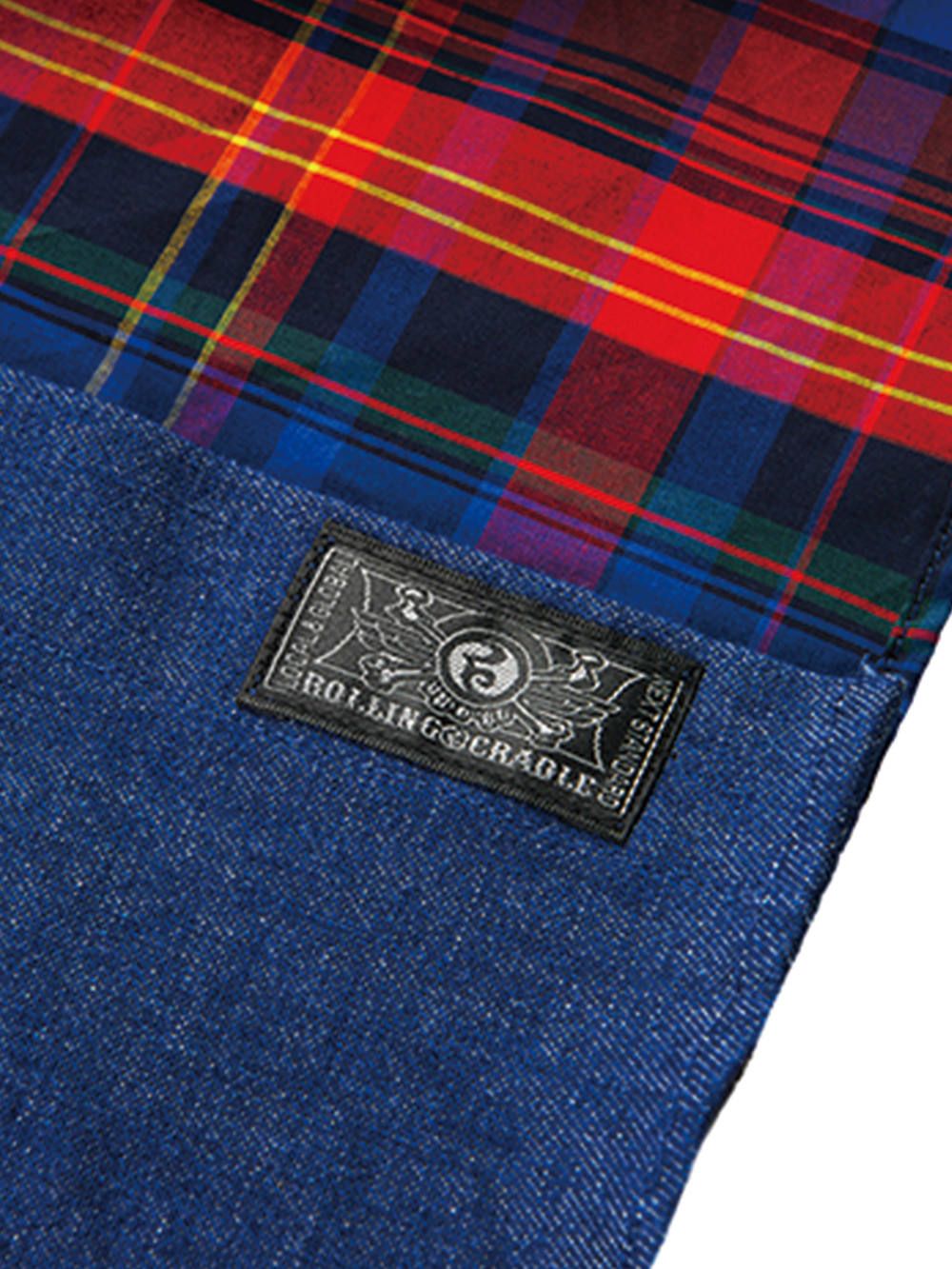 DENIM CHECK COMBI-SHIRT