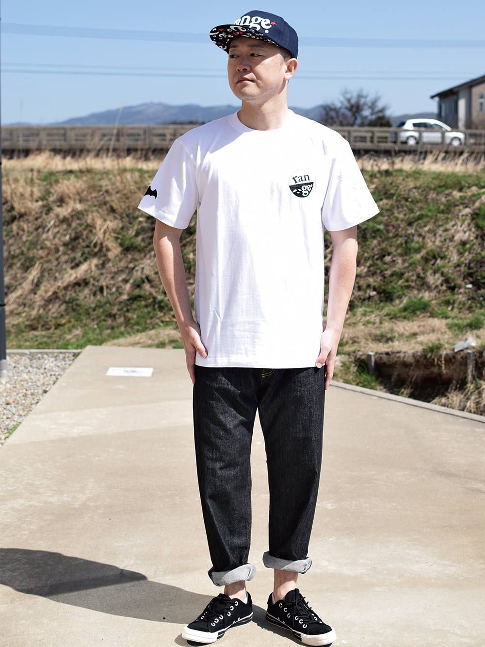 rg halfmoon logo s/s T
