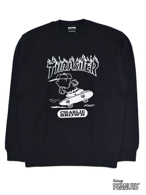 THRASHER×PEANUTS CREW SWEAT