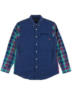 DENIM CHECK COMBI-SHIRT