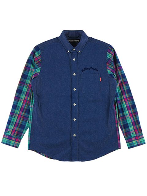 DENIM CHECK COMBI-SHIRT