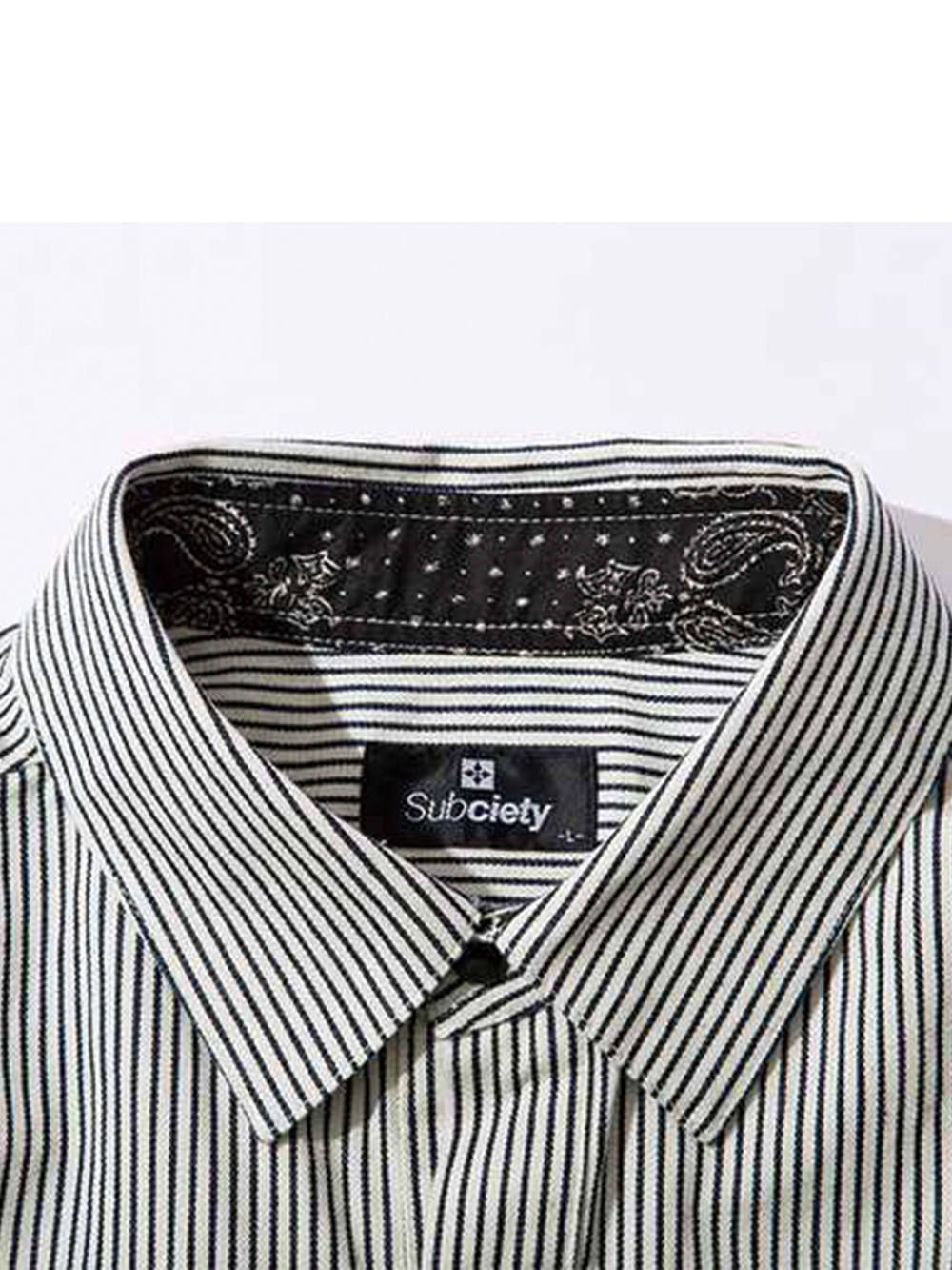 EMBLEM SHIRT S/S -STRIPE-