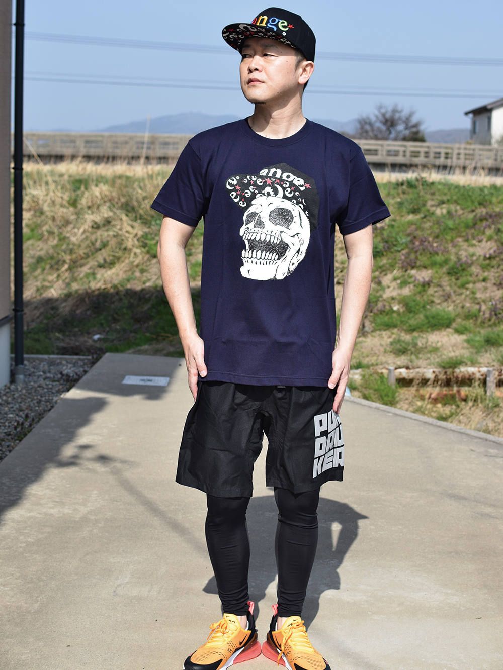 snap back skull s/s T