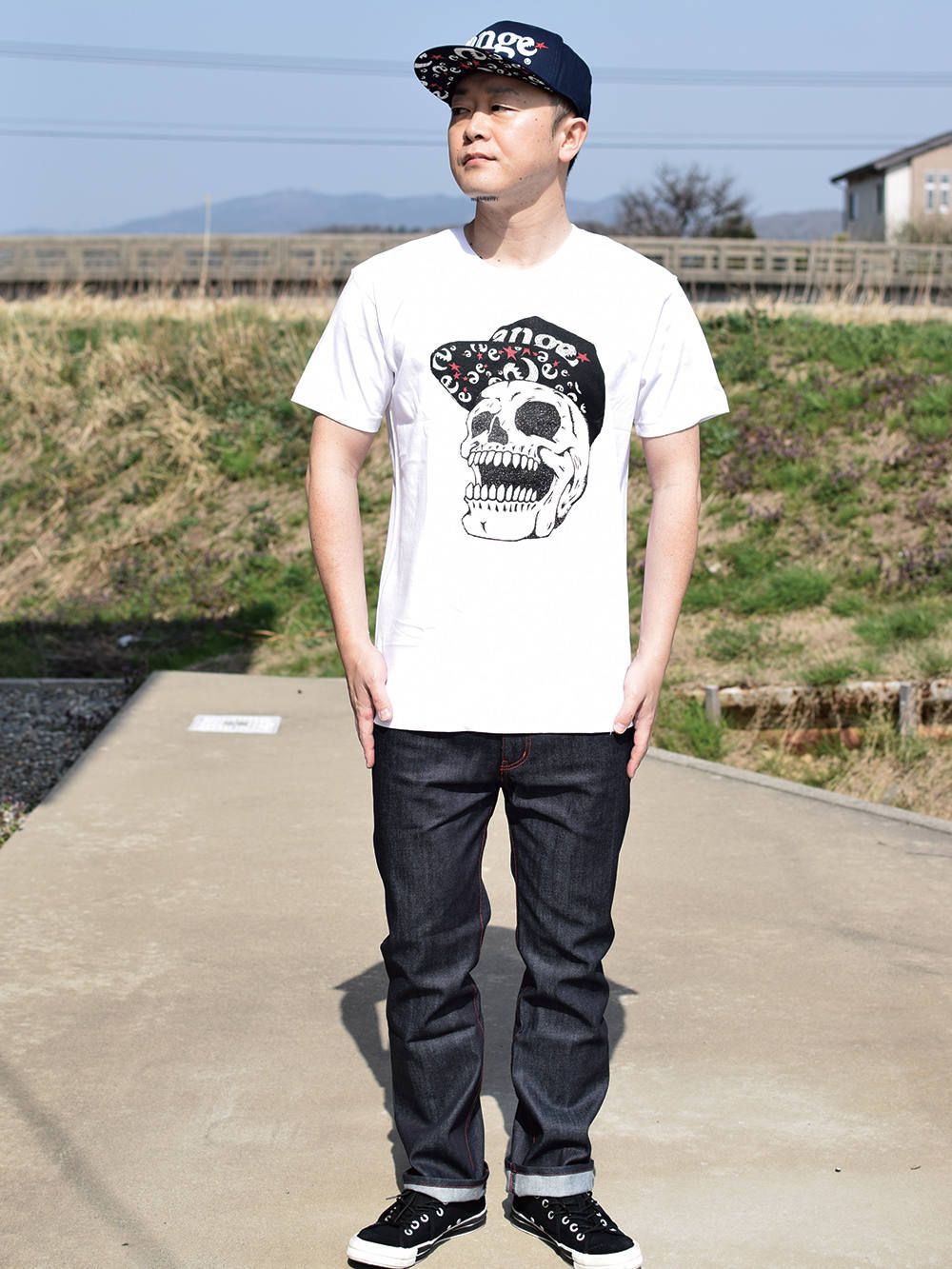 snap back skull s/s T