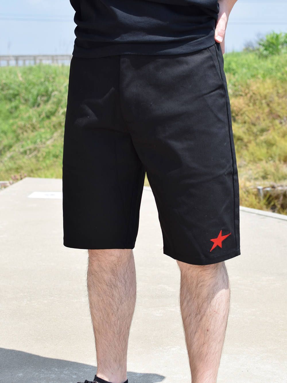 rg original red star stretch shorts