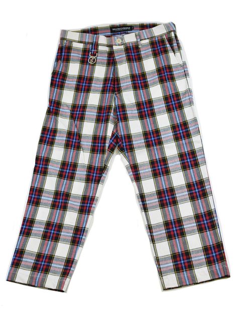WIDE CHECK-PANTS