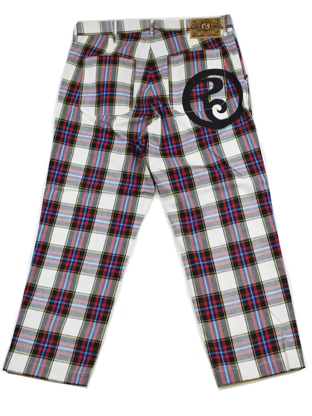 WIDE CHECK-PANTS