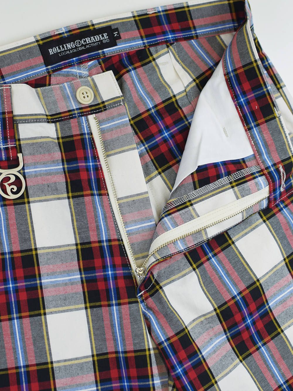 WIDE CHECK-PANTS