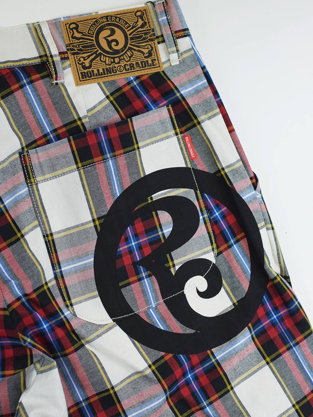 WIDE CHECK-PANTS