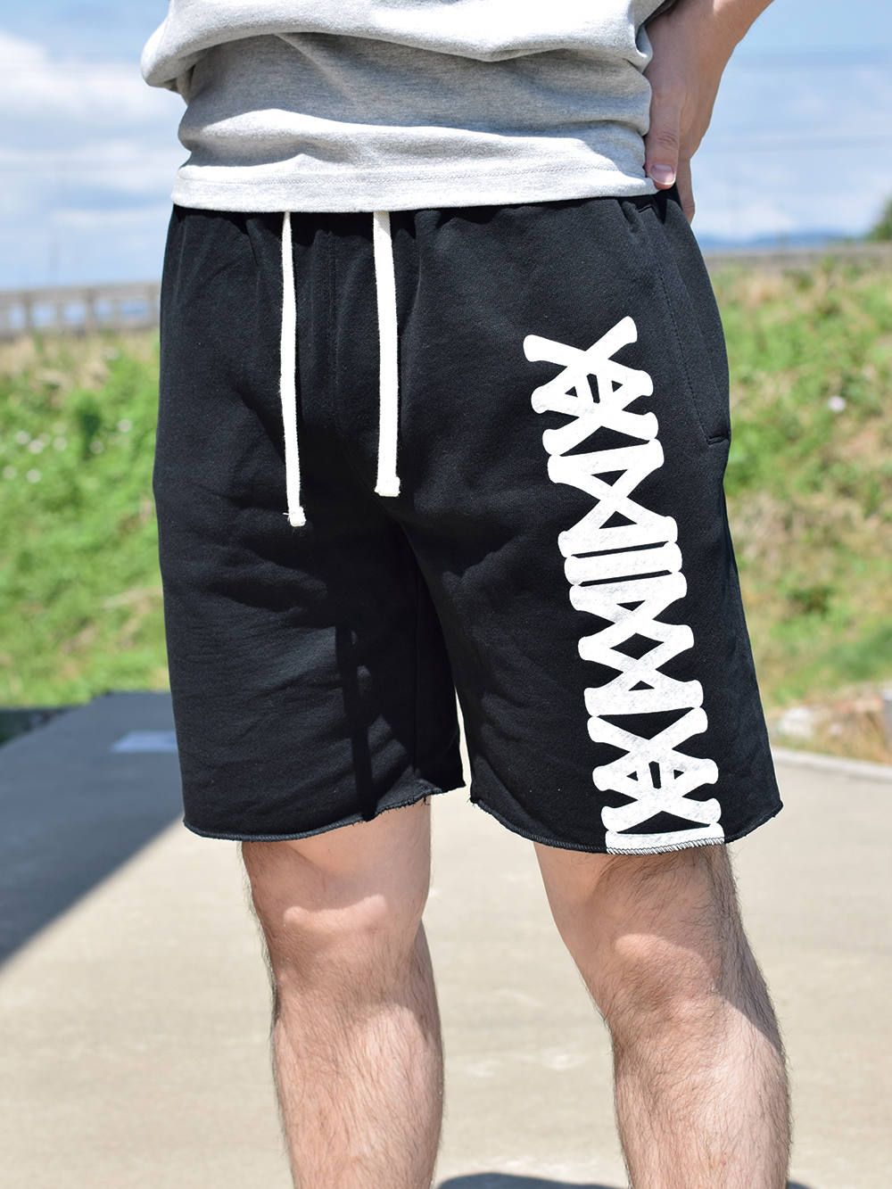 TRACK SHORTS-Slashed