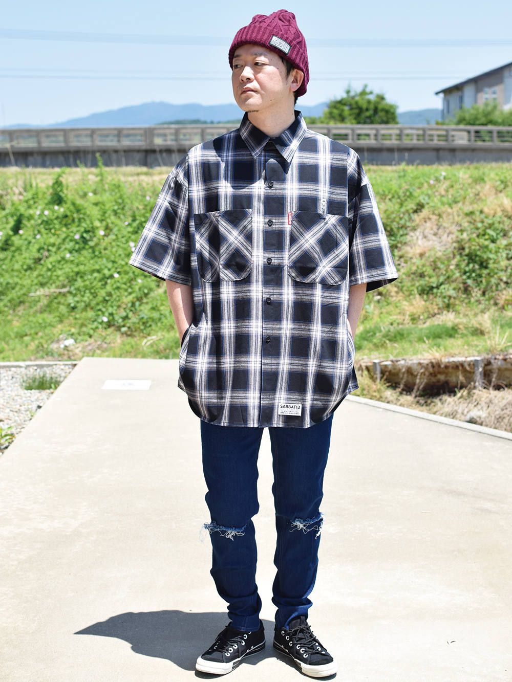 S-BONE CHECK S/S SHIRTS