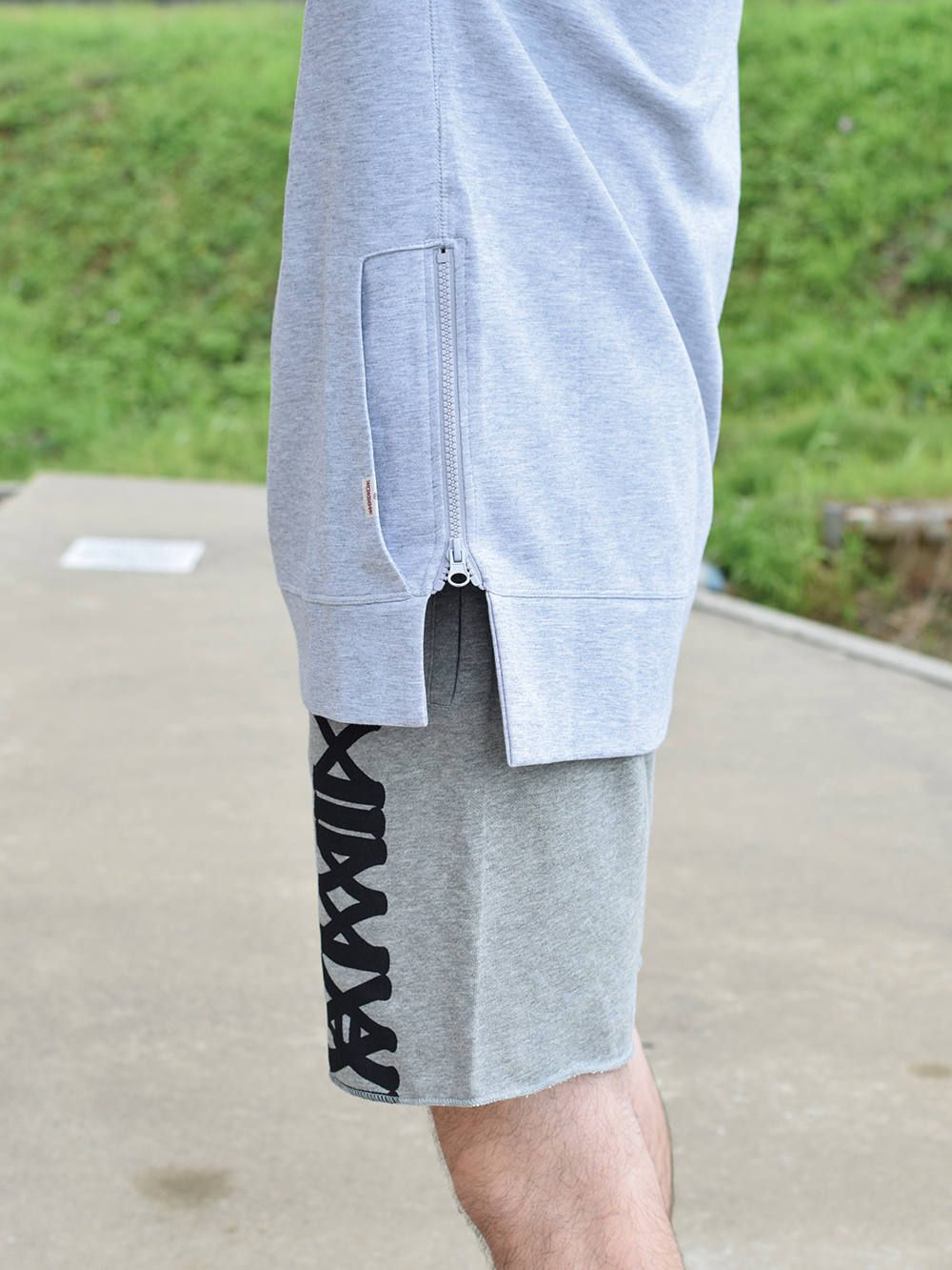 LOGO SIDE ZIP HOODIE S/S