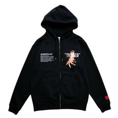 -TWISTED- FRONT ZIP HOODIE