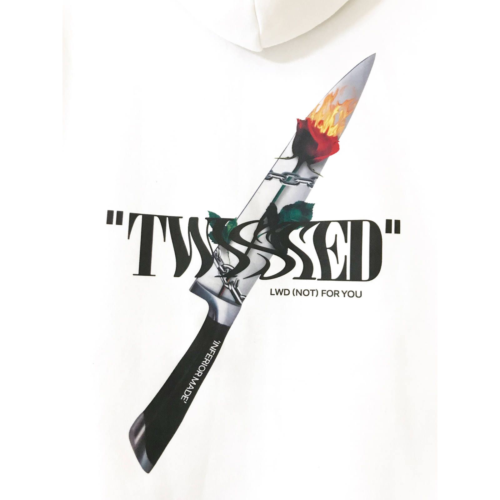 -TWISTED- FRONT ZIP HOODIE