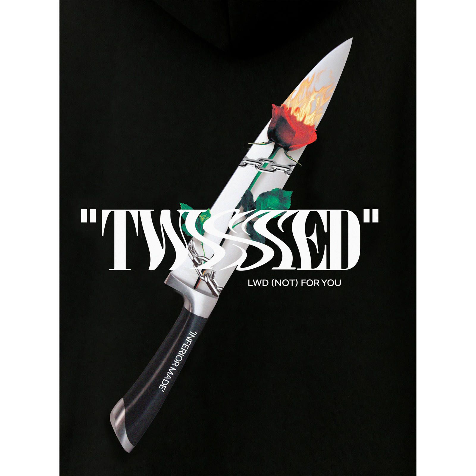 -TWISTED- FRONT ZIP HOODIE