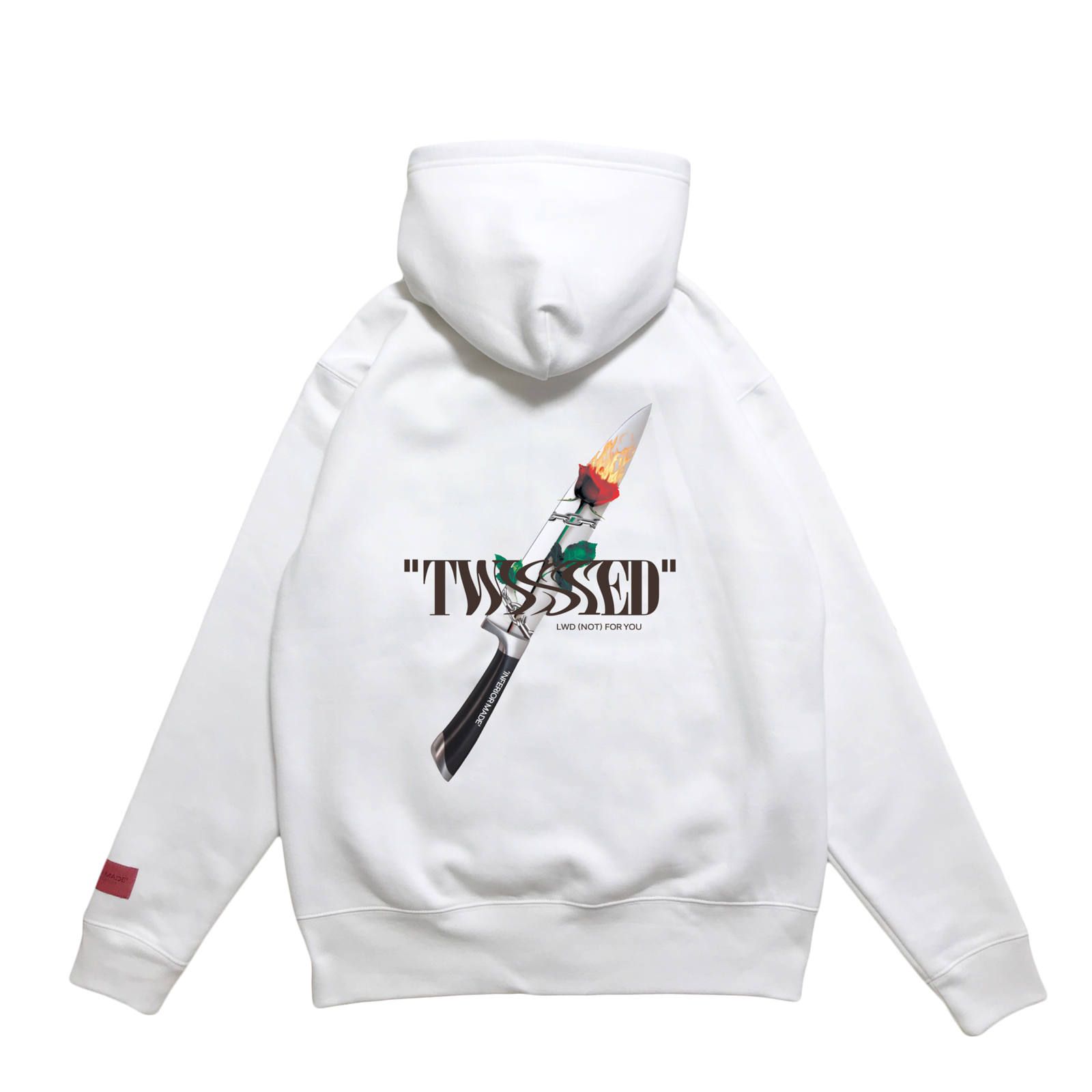 -TWISTED- FRONT ZIP HOODIE