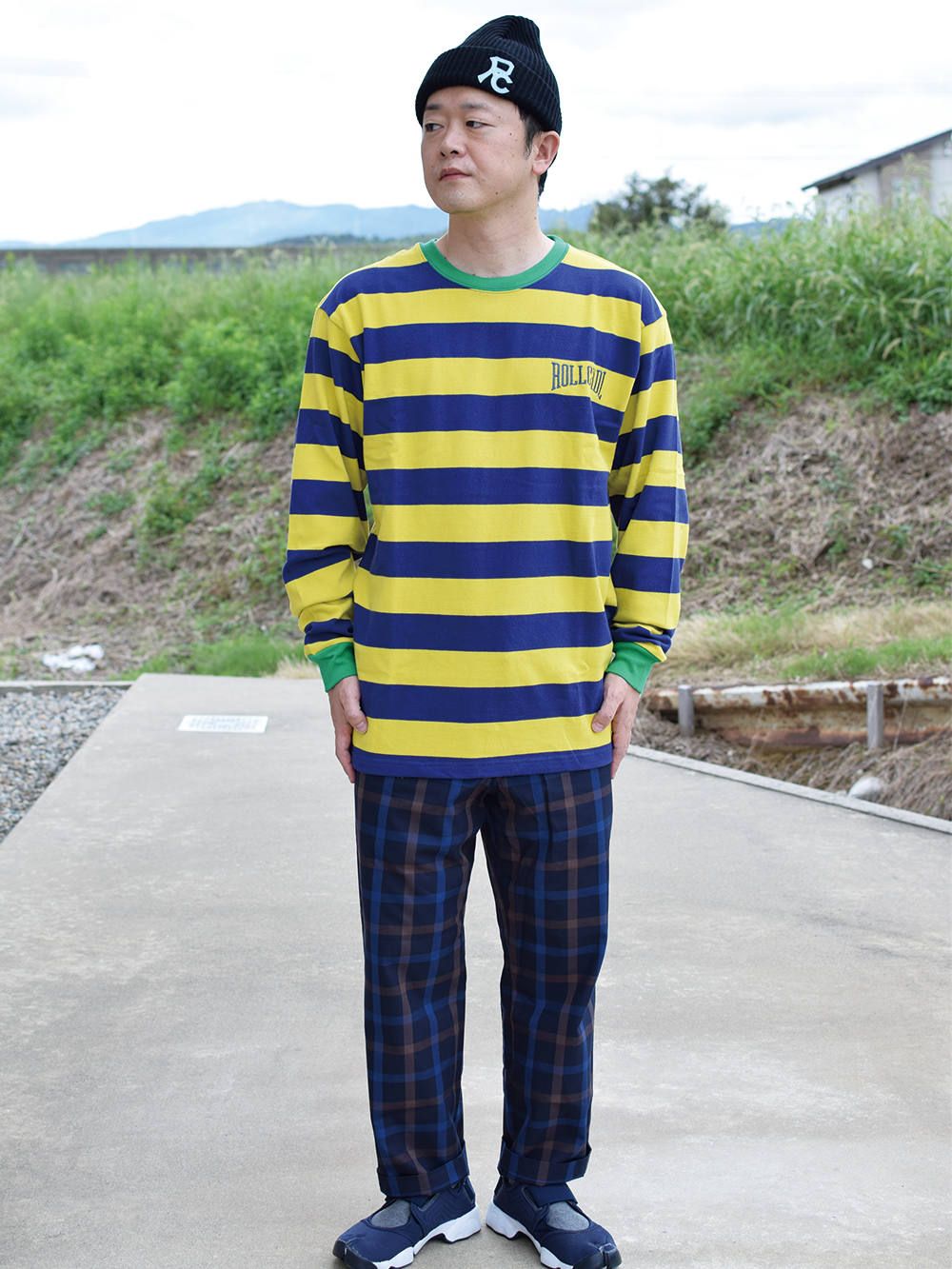 BORDER LONG T-SHIRT