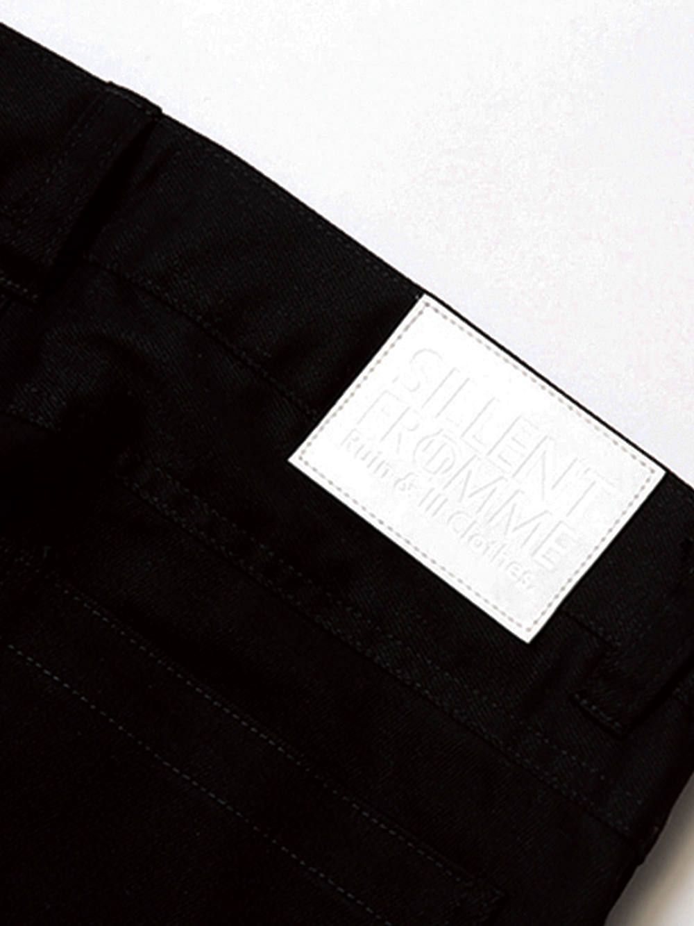 EBONY -Damaged Side Zip Skinny-