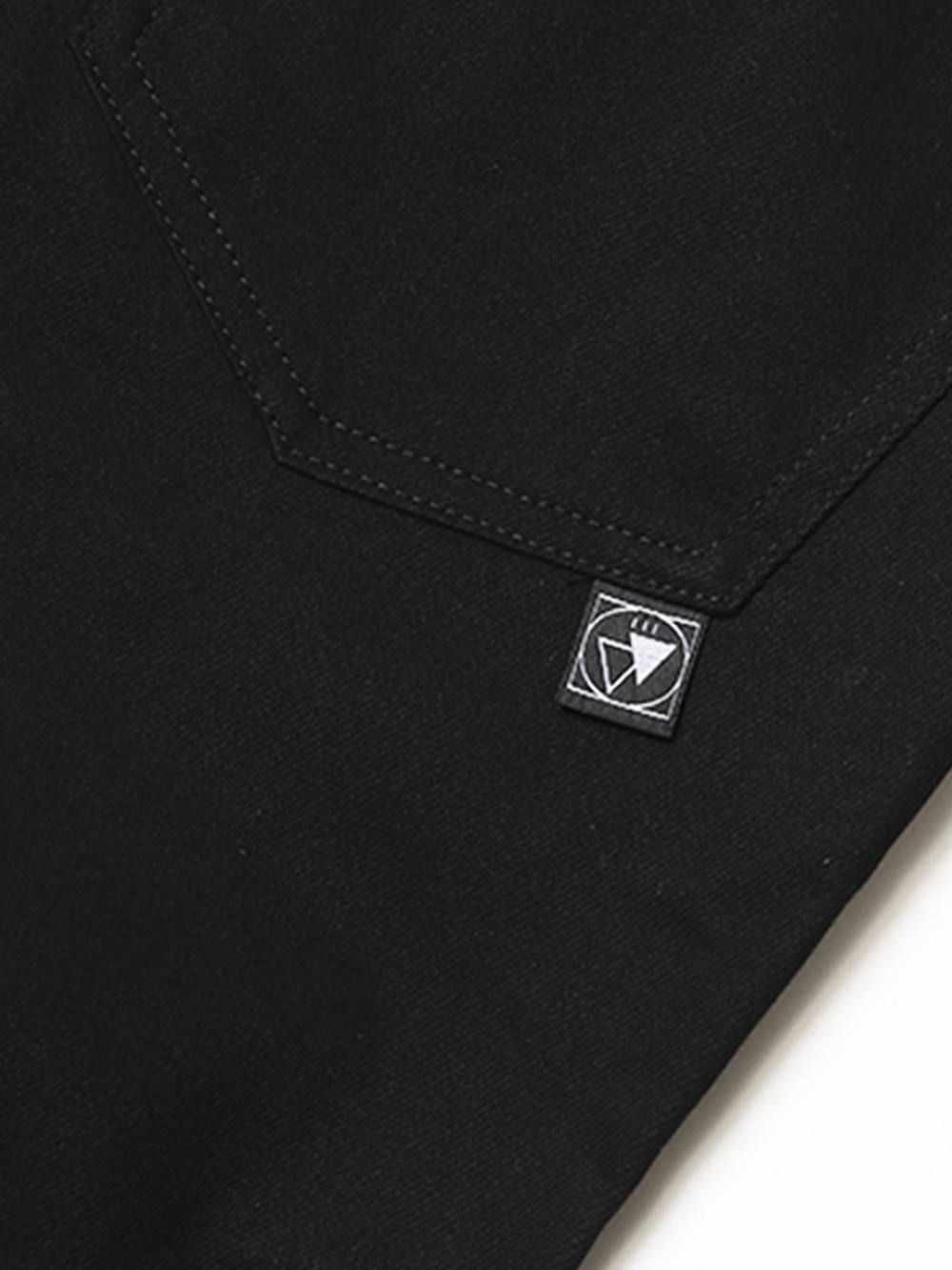 EBONY -Damaged Side Zip Skinny-