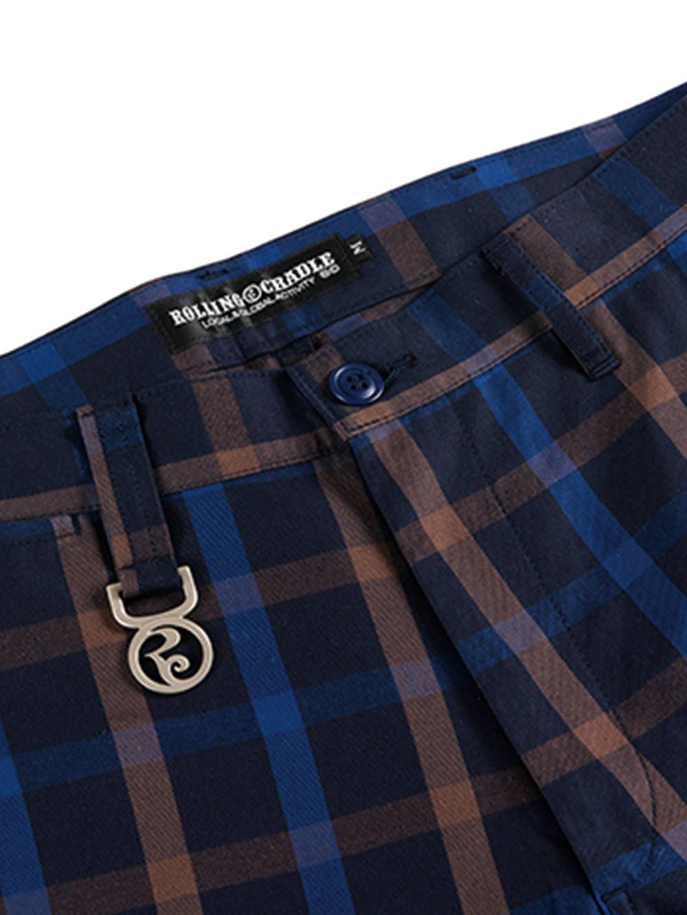 WIDE CHECK-PANTS