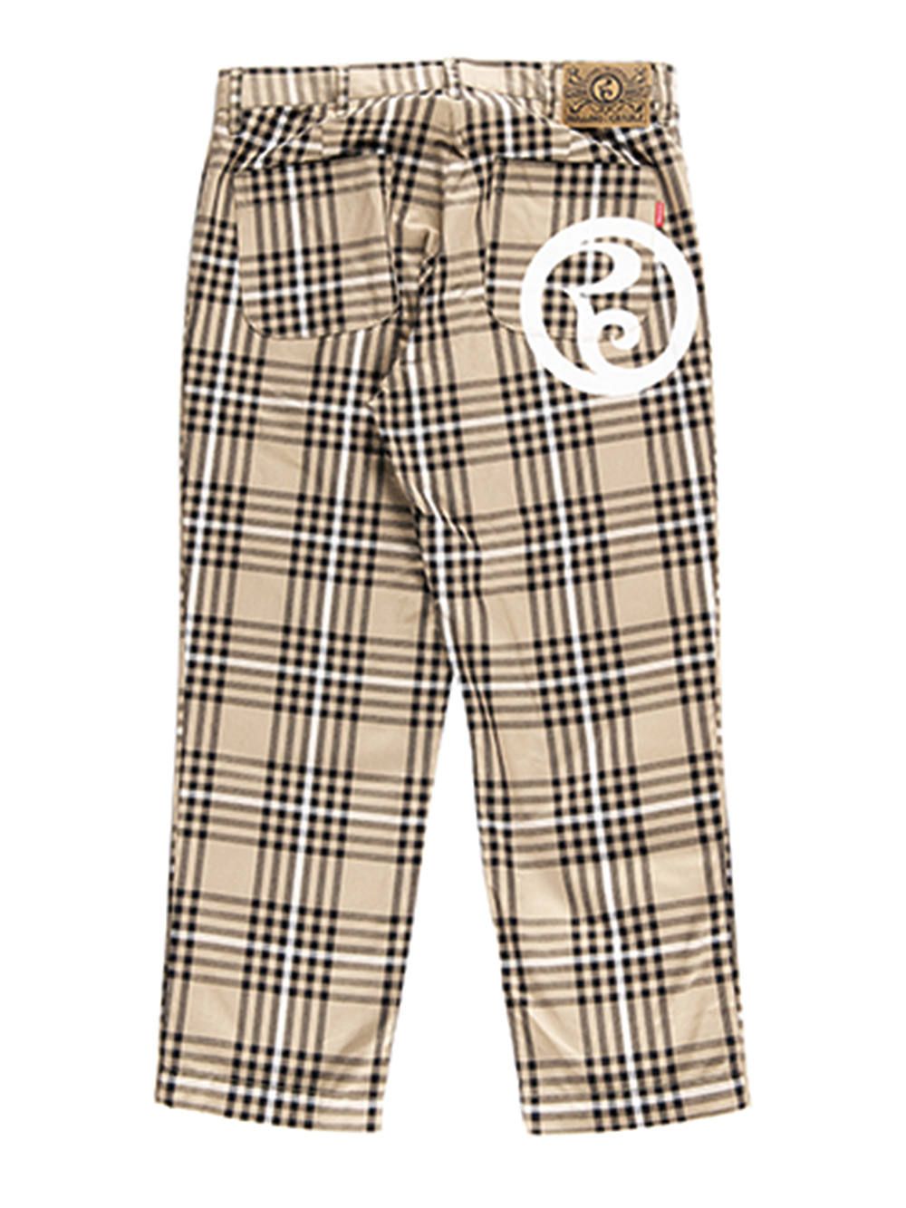 WIDE CHECK-PANTS